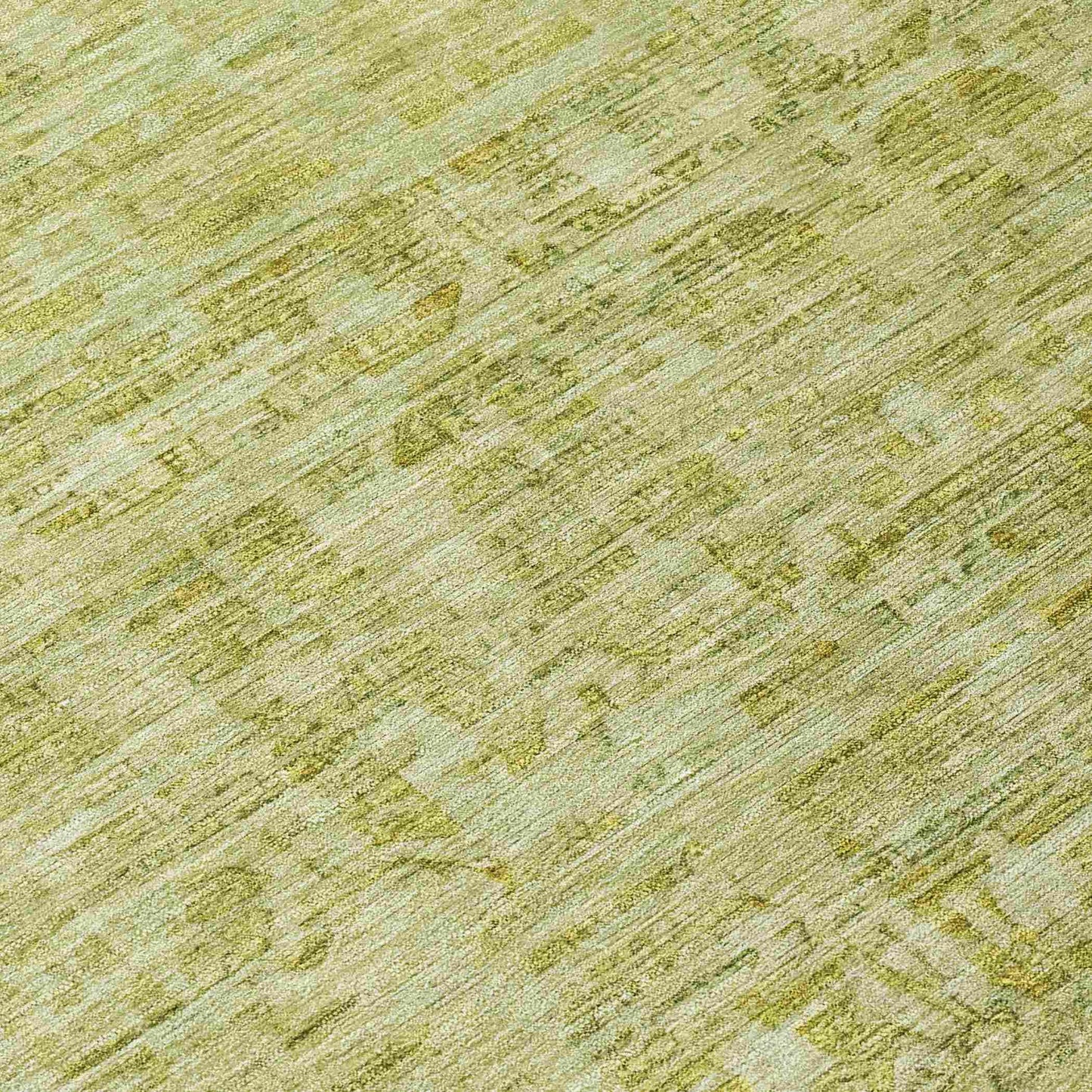 Laeoril Green Washable Indoor-Outdoor Rug