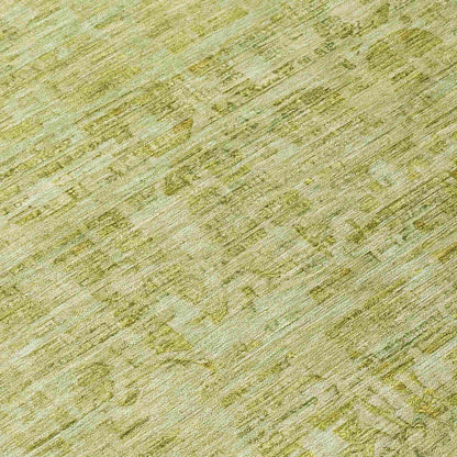 Laeoril Green Washable Indoor-Outdoor Rug