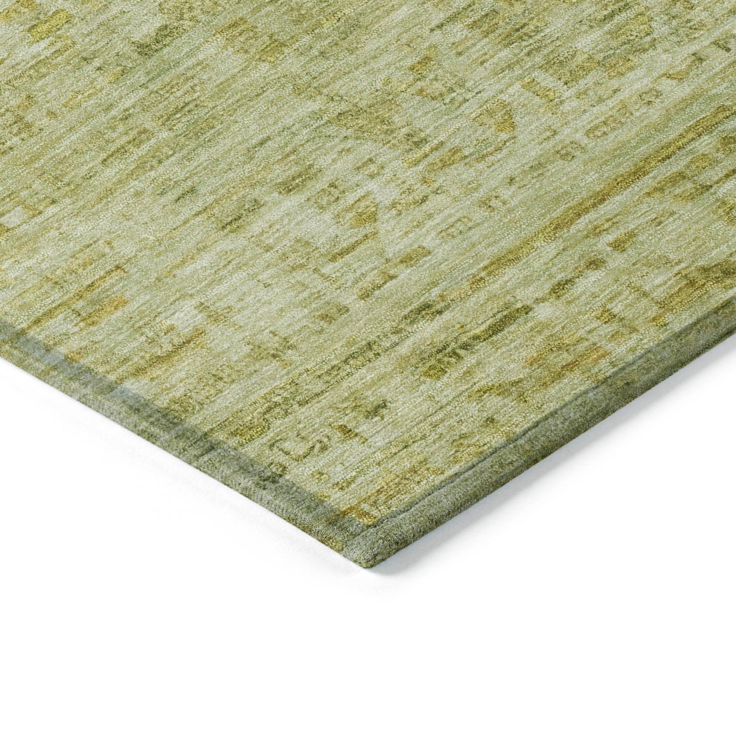 Laeoril Green Washable Indoor-Outdoor Rug
