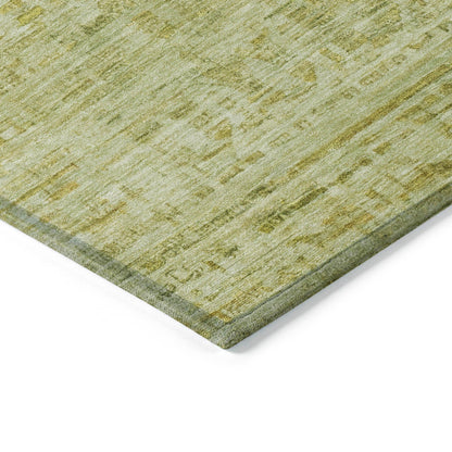Laeoril Green Washable Indoor-Outdoor Rug