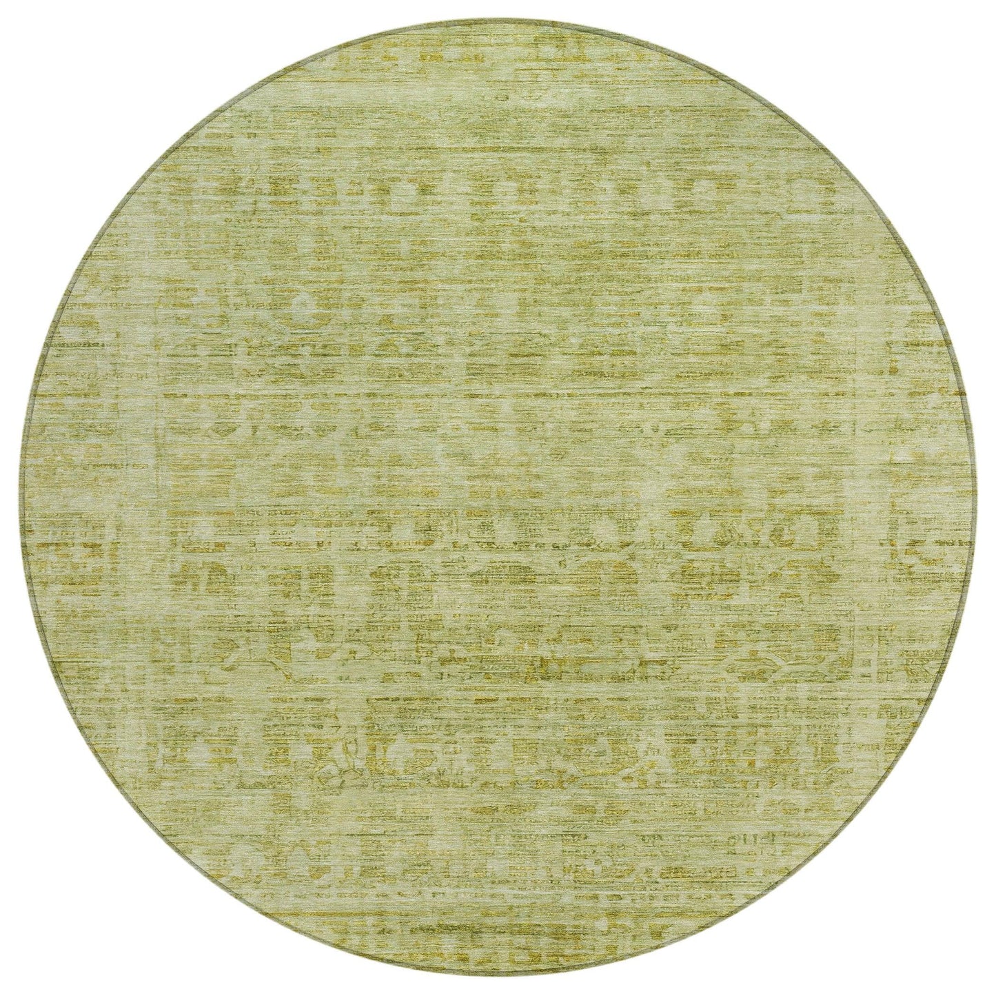 Laeoril Green Washable Indoor-Outdoor Rug