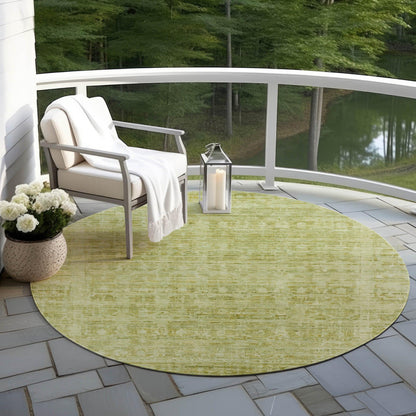 Laeoril Green Washable Indoor-Outdoor Rug