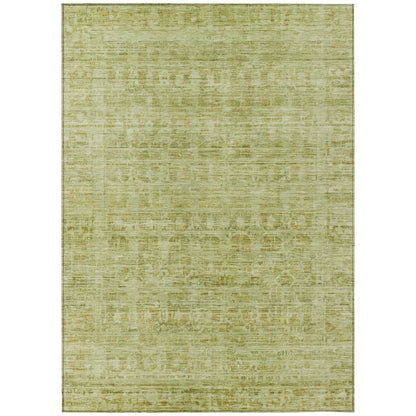 Laeoril Green Washable Indoor-Outdoor Rug