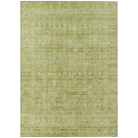 Laeoril Green Washable Indoor-Outdoor Rug