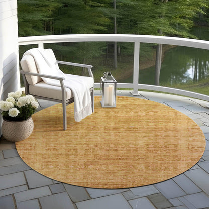Laeoril Orange Washable Indoor-Outdoor Rug