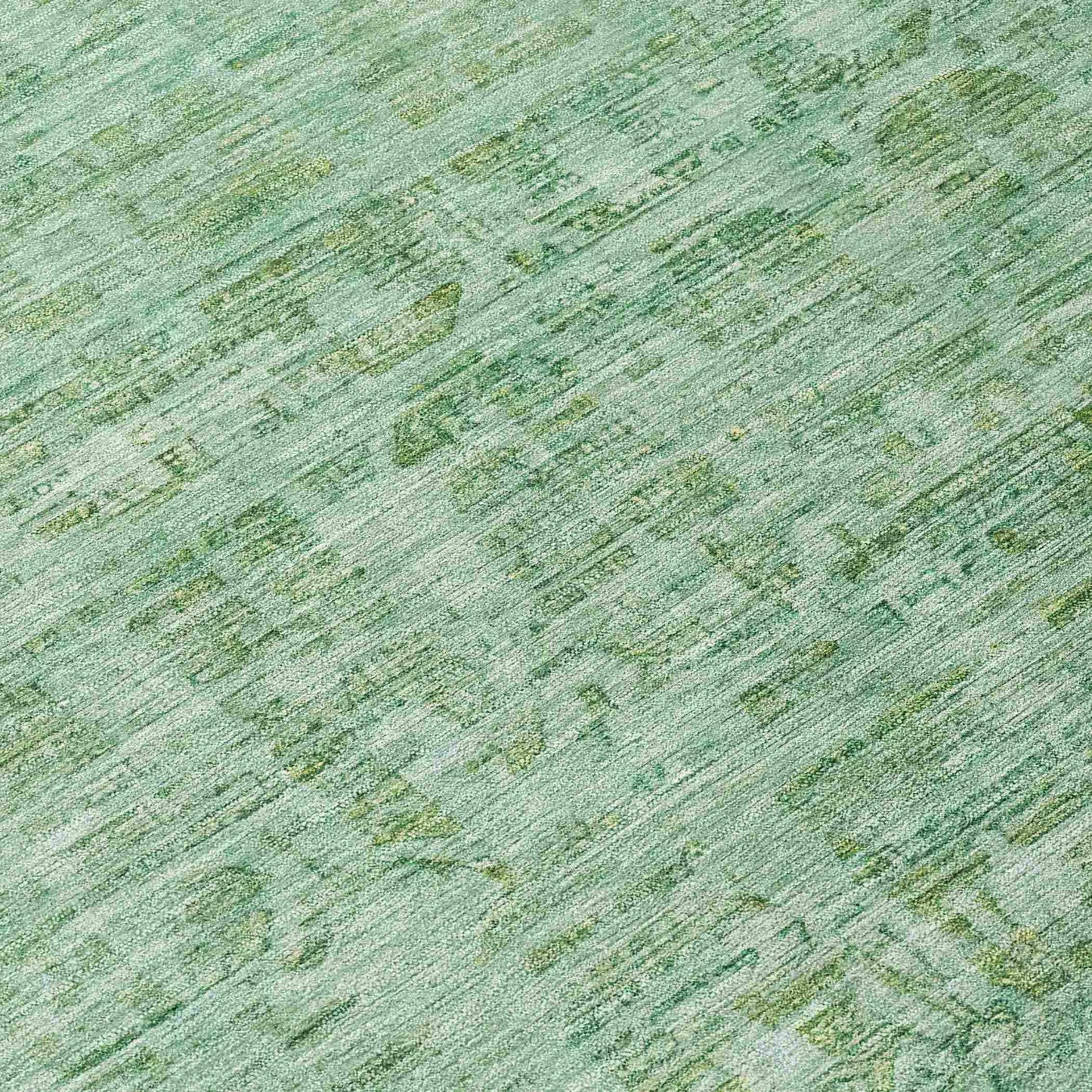 Laeoril Teal Washable Indoor-Outdoor Rug