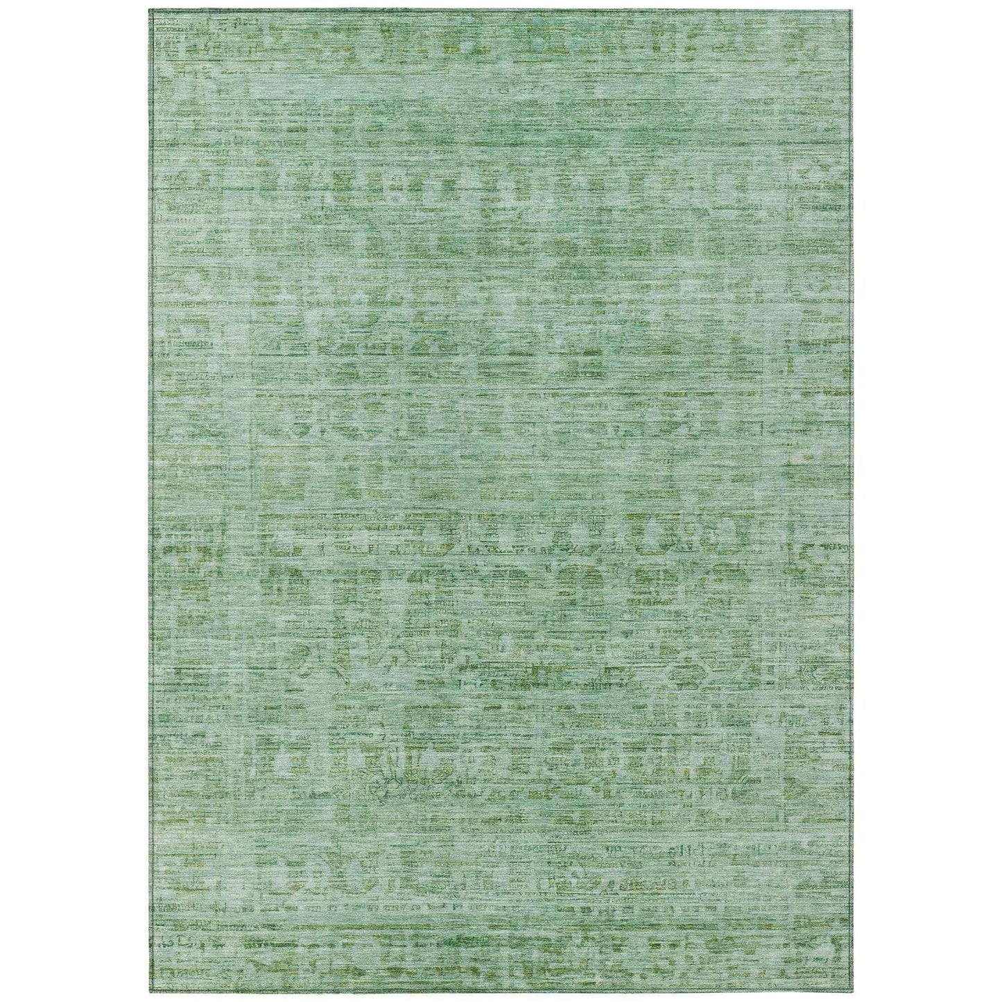 Laeoril Teal Washable Indoor-Outdoor Rug