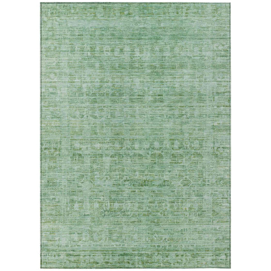 Laeoril Teal Washable Indoor-Outdoor Rug