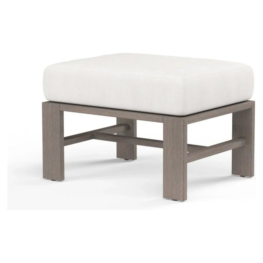 Laguna Canvas Flax Sunbrella Outdoor Ottoman-Outdoor Ottomans-Sunset West-LOOMLAN