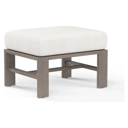 Laguna Canvas Flax Sunbrella Outdoor Ottoman-Outdoor Ottomans-Sunset West-LOOMLAN