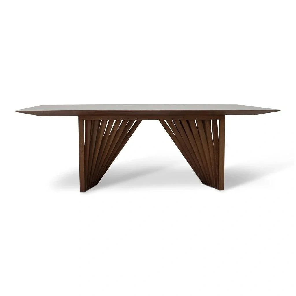 Laguna Glass Top Rectangular Dining Table-Dining Tables-Urbia-LOOMLAN