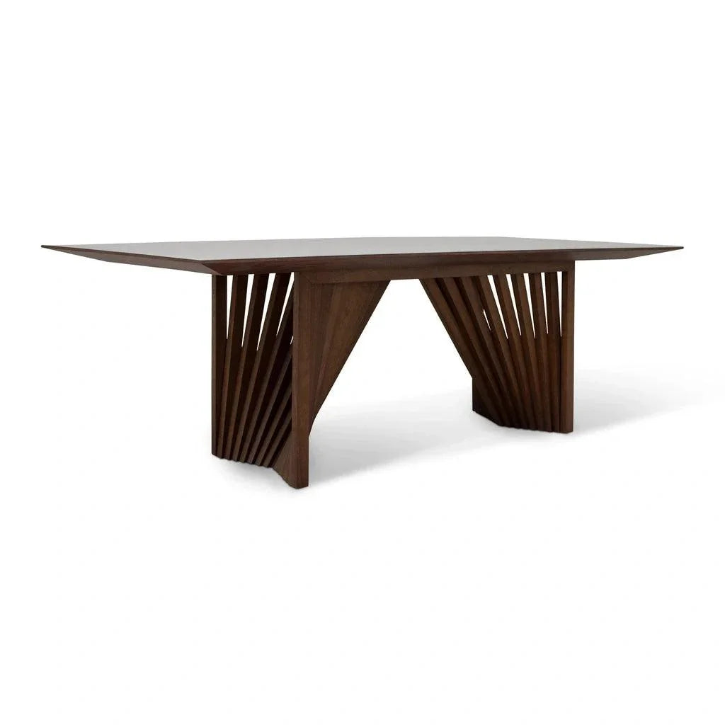 Laguna Glass Top Rectangular Dining Table-Dining Tables-Urbia-LOOMLAN