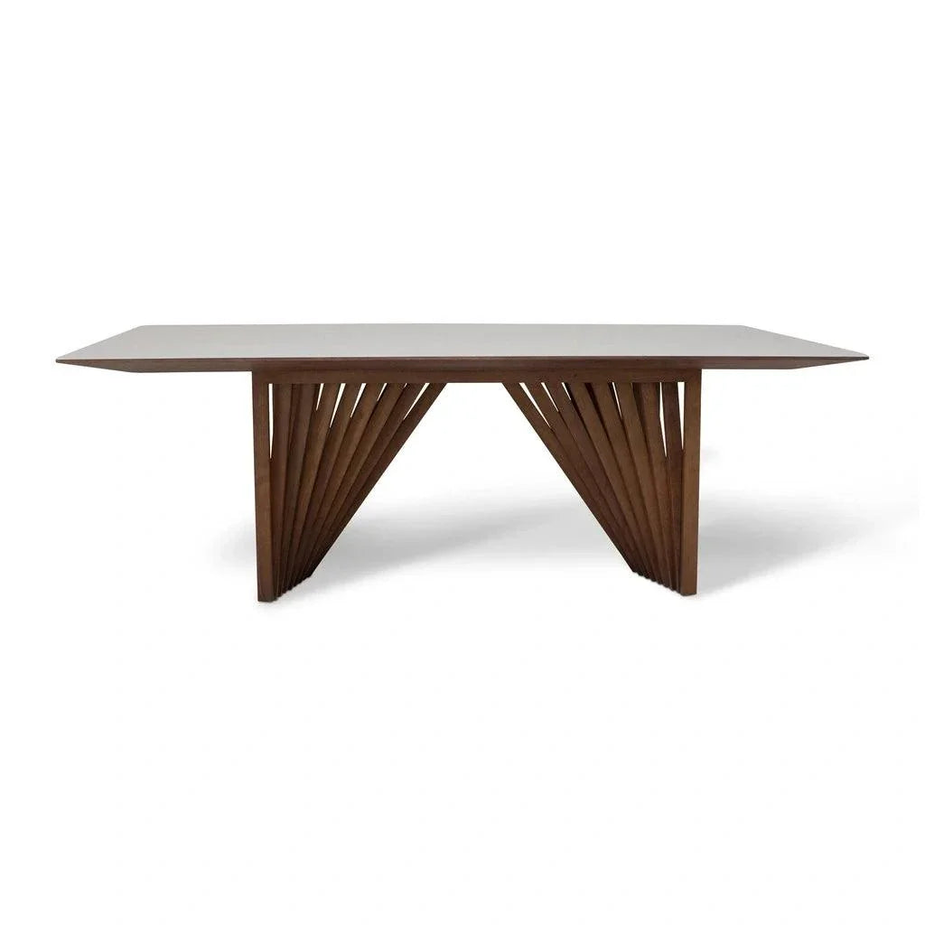 Laguna Glass Top Rectangular Dining Table-Dining Tables-Urbia-LOOMLAN