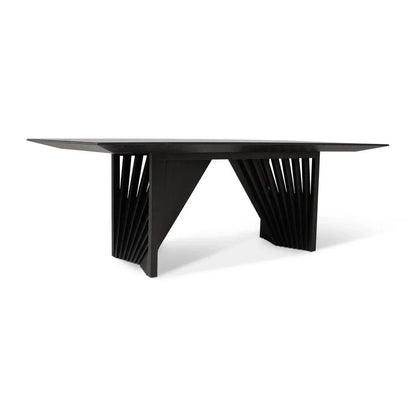 Laguna Glass Top Rectangular Dining Table-Dining Tables-Urbia-LOOMLAN