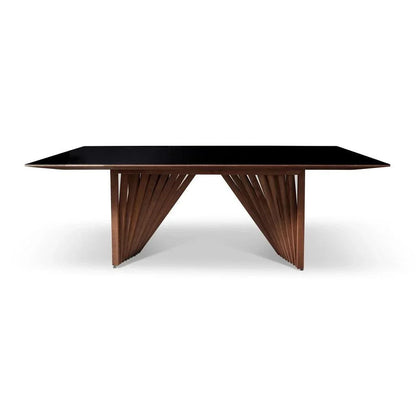 Laguna Glass Top Rectangular Dining Table-Dining Tables-Urbia-LOOMLAN