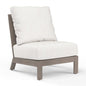 Laguna Sunbrella Armless Outdoor Club Chair-Outdoor Accent Chairs-Sunset West-Canvas Flax-LOOMLAN