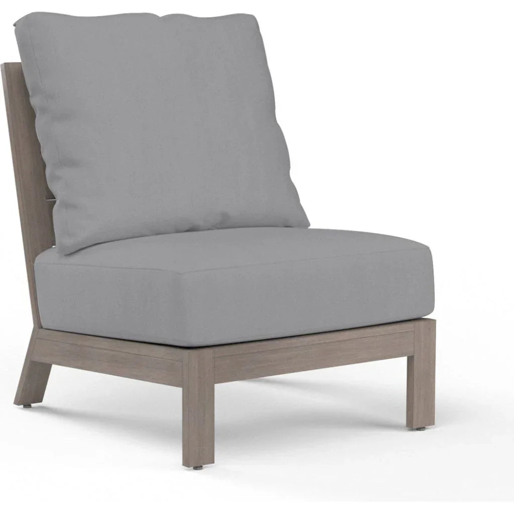 Laguna Sunbrella Armless Outdoor Club Chair-Outdoor Accent Chairs-Sunset West-Canvas Granite-LOOMLAN