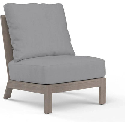 Laguna Sunbrella Armless Outdoor Club Chair-Outdoor Accent Chairs-Sunset West-Canvas Granite-LOOMLAN