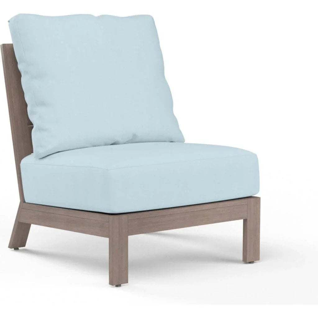 Laguna Sunbrella Armless Outdoor Club Chair-Outdoor Accent Chairs-Sunset West-Canvas Skyline-LOOMLAN