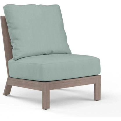 Laguna Sunbrella Armless Outdoor Club Chair-Outdoor Accent Chairs-Sunset West-Cast Mist-LOOMLAN