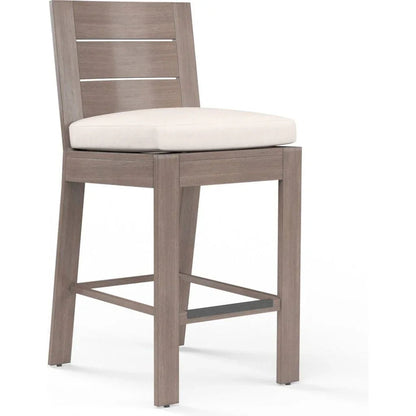 Laguna Sunbrella Outdoor Barstool-Outdoor Bar Stools-Sunset West-Canvas Natural-LOOMLAN