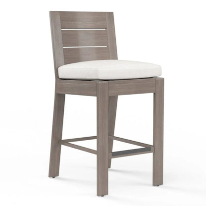 Laguna Sunbrella Outdoor Counter Stool-Outdoor Counter Stools-Sunset West-Canvas Flax-LOOMLAN
