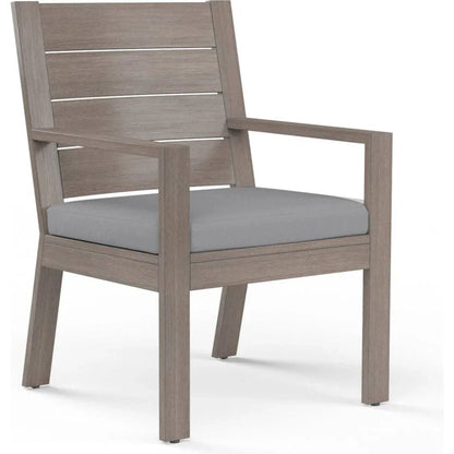 Laguna Sunbrella Outdoor Dining Armchair 2PC-Outdoor Dining Chairs-Sunset West-Canvas Granite-LOOMLAN