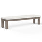 Laguna Sunbrella Outdoor Dining Bench-Outdoor Benches-Sunset West-Canvas Flax-LOOMLAN