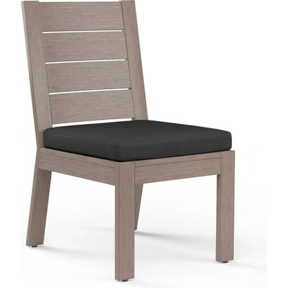 Laguna Sunbrella Outdoor Dining Chair 2PC-Outdoor Dining Chairs-Sunset West-Spectrum Carbon-LOOMLAN