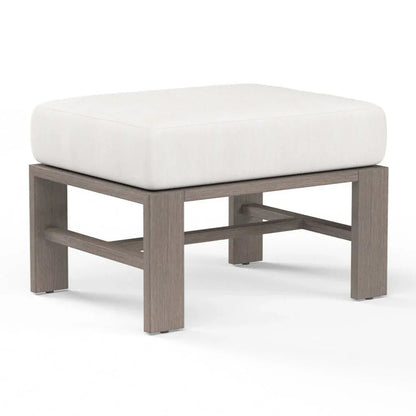 Laguna Sunbrella Outdoor Ottoman-Outdoor Ottomans-Sunset West-Canvas Flax-LOOMLAN