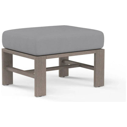 Laguna Sunbrella Outdoor Ottoman-Outdoor Ottomans-Sunset West-Canvas Granite-LOOMLAN
