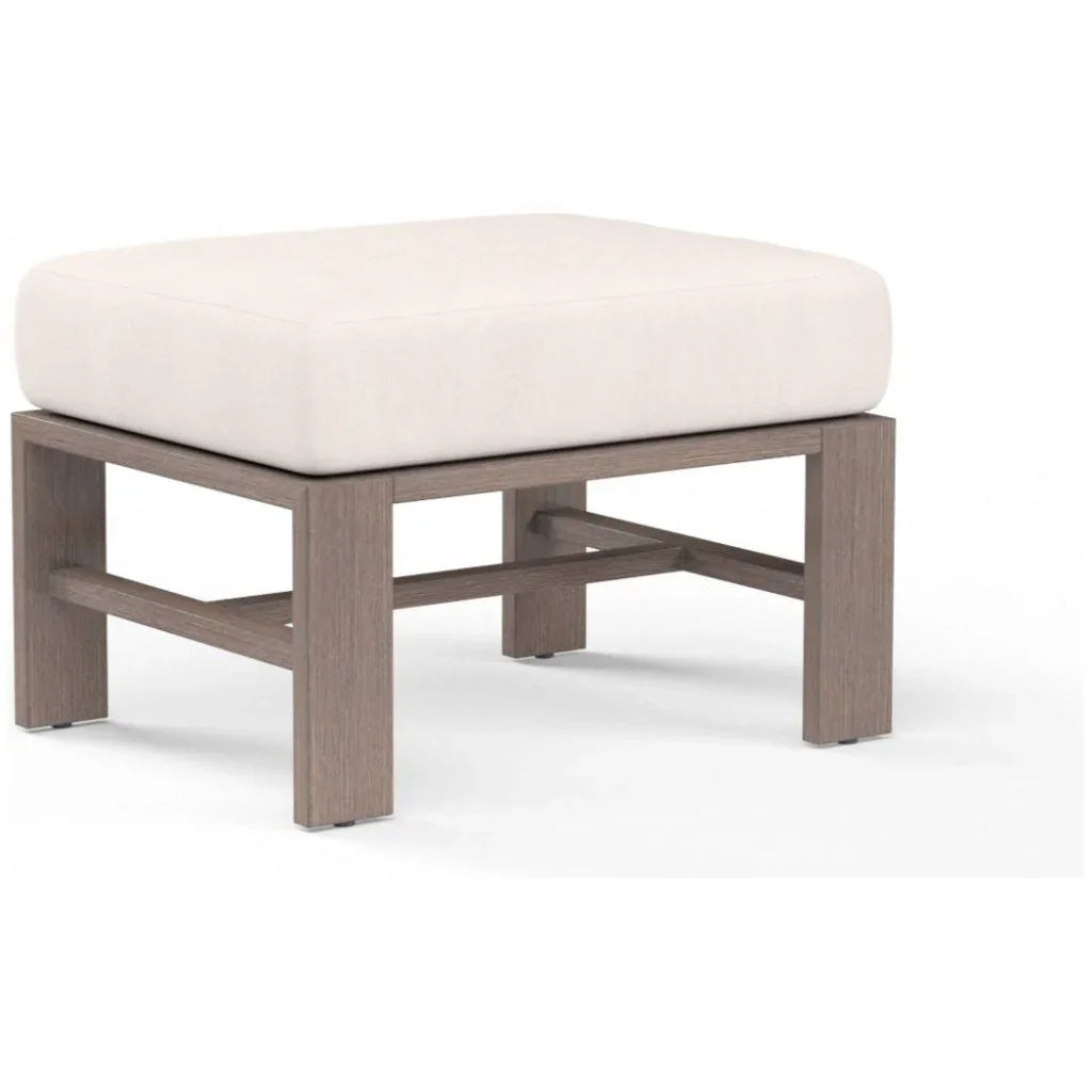 Laguna Sunbrella Outdoor Ottoman-Outdoor Ottomans-Sunset West-Canvas Natural-LOOMLAN