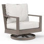 Laguna Sunbrella Swivel Outdoor Club Rocker-Outdoor Accent Chairs-Sunset West-Canvas Flax-LOOMLAN