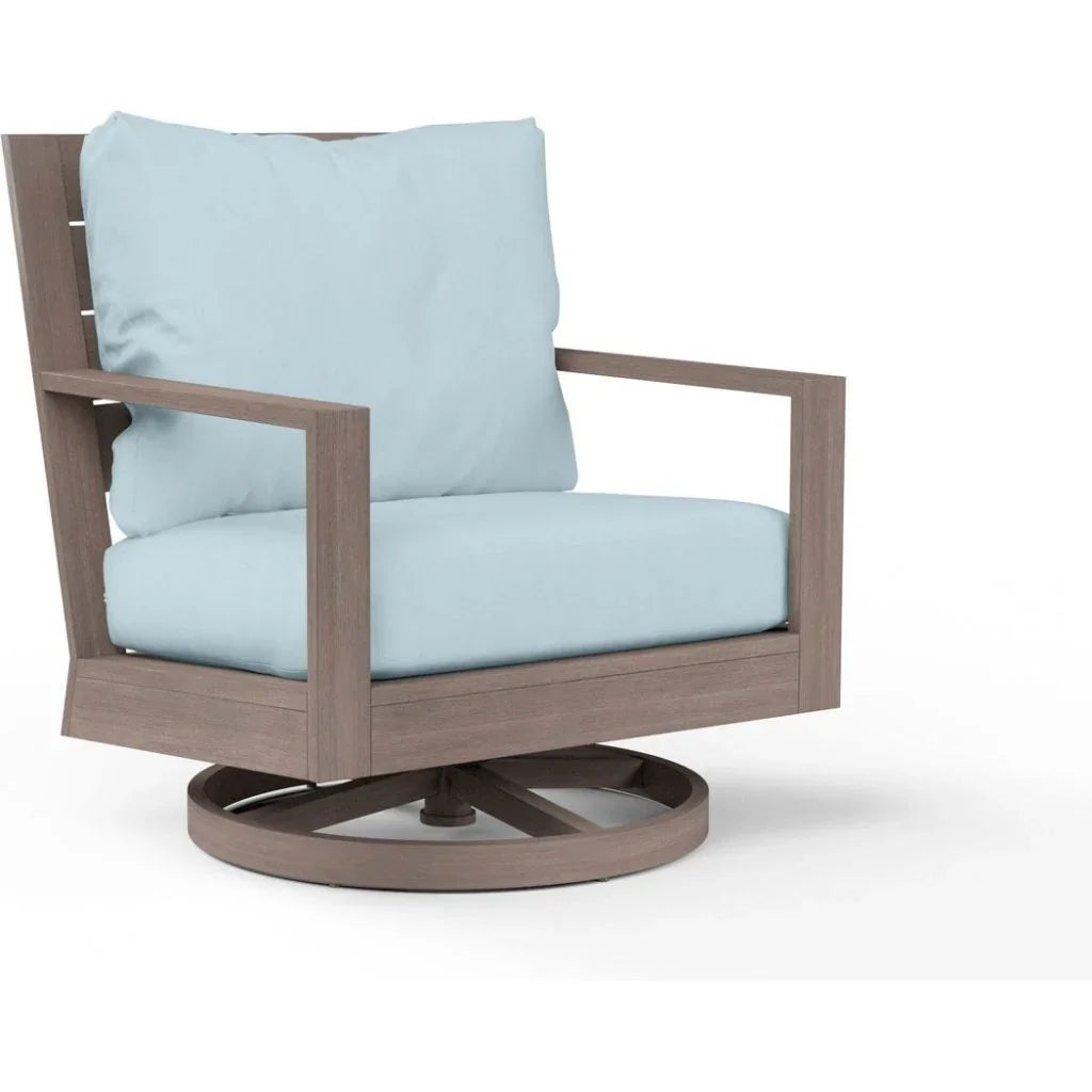 Laguna Sunbrella Swivel Outdoor Club Rocker-Outdoor Accent Chairs-Sunset West-Canvas Skyline-LOOMLAN