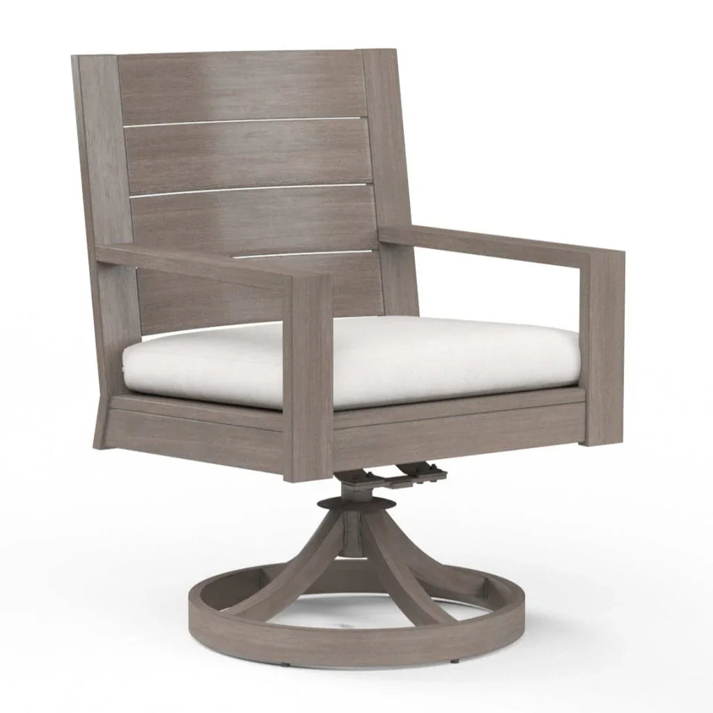 Laguna Swivel Outdoor Dining Chair 2PC-Outdoor Dining Chairs-Sunset West-Canvas Flax-LOOMLAN