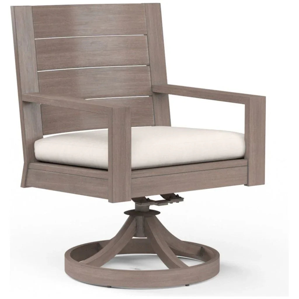 Laguna Swivel Outdoor Dining Chair 2PC-Outdoor Dining Chairs-Sunset West-Canvas Natural-LOOMLAN