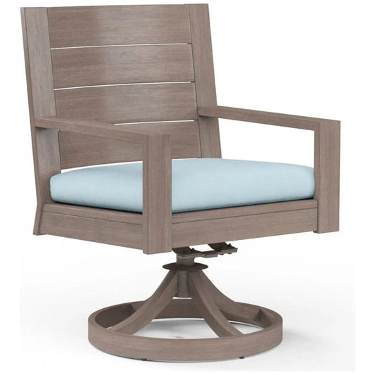 Laguna Swivel Outdoor Dining Chair 2PC-Outdoor Dining Chairs-Sunset West-Canvas Skyline-LOOMLAN