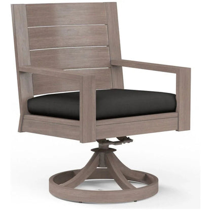 Laguna Swivel Outdoor Dining Chair 2PC-Outdoor Dining Chairs-Sunset West-Spectrum Carbon-LOOMLAN