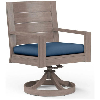 Laguna Swivel Outdoor Dining Chair 2PC-Outdoor Dining Chairs-Sunset West-Spectrum Indigo-LOOMLAN