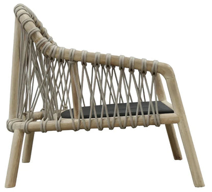 Laguna Wood Framed Patio Chair-Outdoor Accent Chairs-Artesia-LOOMLAN