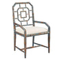 Lahara Chinese Blue Dining Chair 2PC Arms - LOOMLAN - Furniture Classics - Dining Chairs