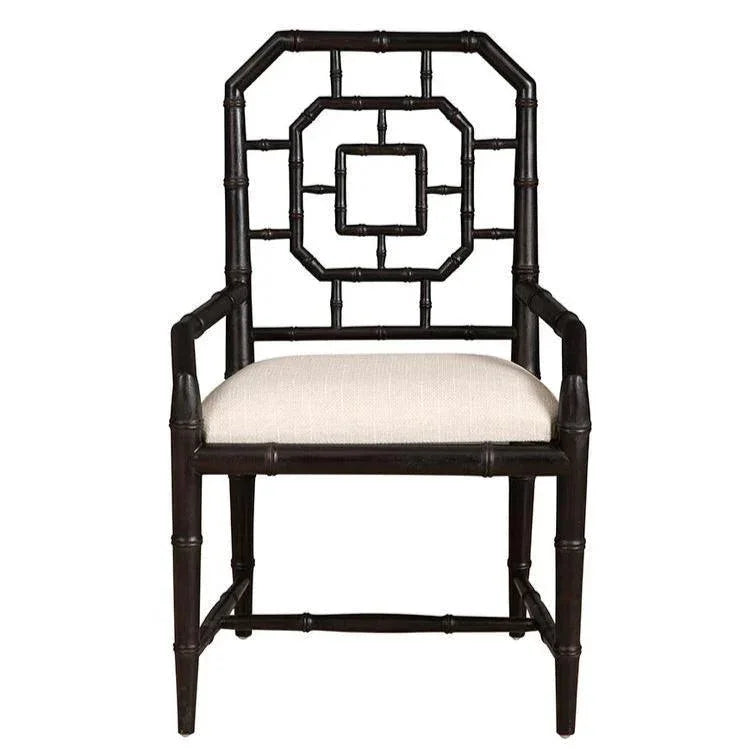Lahara Linen Black Armchair - LOOMLAN - Furniture Classics - Accent Chairs