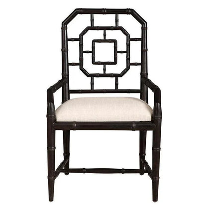 Lahara Linen Black Armchair - LOOMLAN - Furniture Classics - Accent Chairs