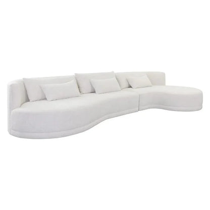 Laken Fabric Sofa Chaise-Modular Sofas-SUNPAN-Right Facing-LOOMLAN