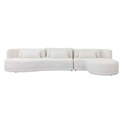 Laken Fabric Sofa Chaise-Modular Sofas-SUNPAN-LOOMLAN