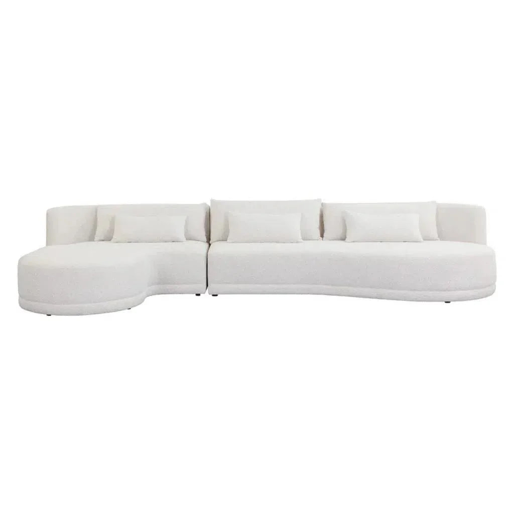 Laken Fabric Sofa Chaise-Modular Sofas-SUNPAN-LOOMLAN