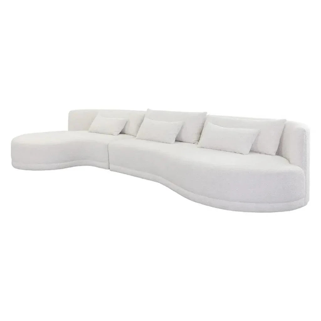 Laken Fabric Sofa Chaise-Modular Sofas-SUNPAN-LOOMLAN