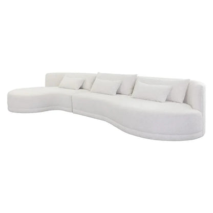 Laken Fabric Sofa Chaise-Modular Sofas-SUNPAN-LOOMLAN