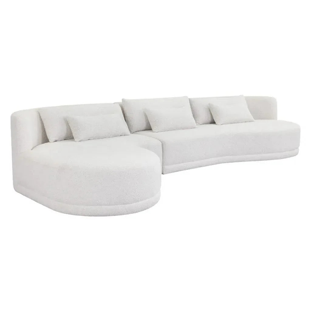 Laken Fabric Sofa Chaise-Modular Sofas-SUNPAN-Left Facing-LOOMLAN