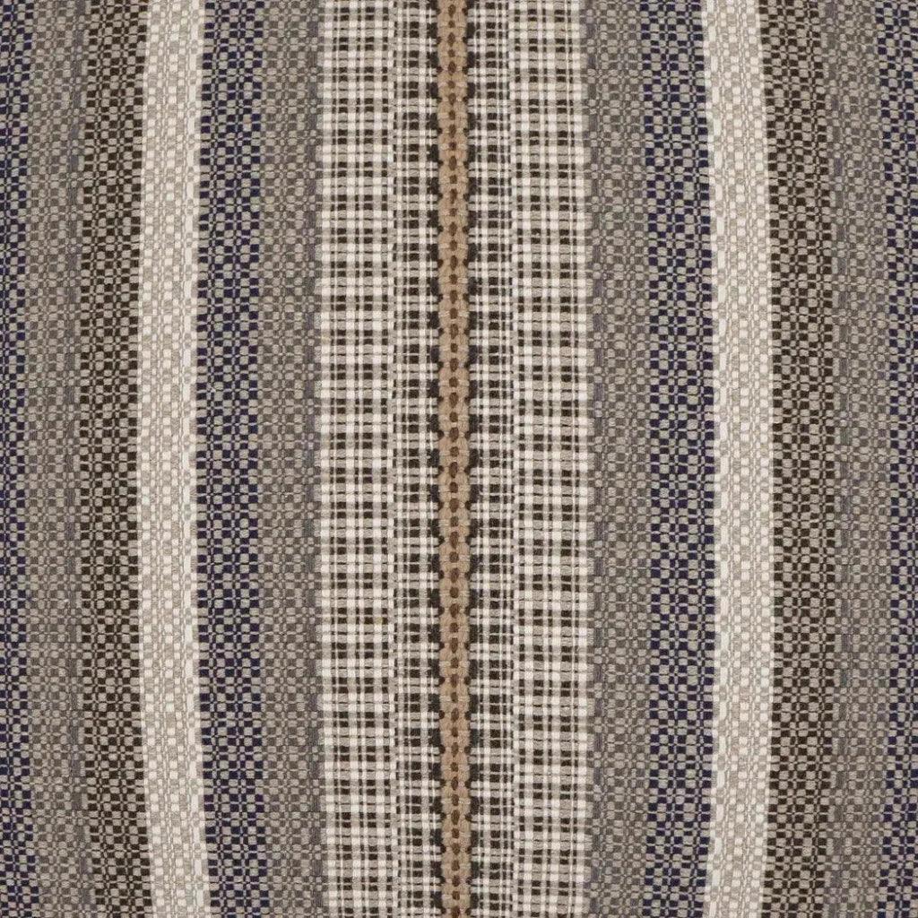 Lalam Stripes Blue Tan Taupe Large Throw Pillow Insert - LOOMLAN - D.V. Kap - Throw Pillows